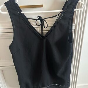 Sienna Sky Black V-Neck Tie-Back Camisole